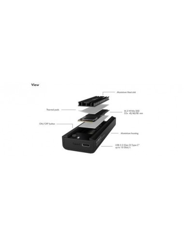 Ohišje za SSD Icybox IB-180MC-C31, M.2, USB3.2