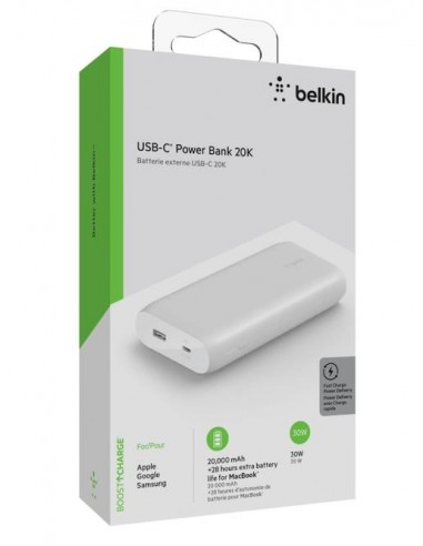 Prenosna baterija Belkin BPB002btWT, 20.000mAh