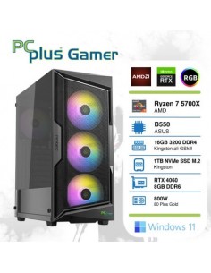PC PCplus Gamer (145266) Ryzen 7 5700X 16GB 1TB NVMe SSD GeForce RTX 4060 8GB RGB Windows 11 Home