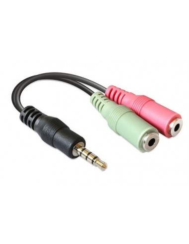 Adapter audio 3.5mm stereo M 4-pin - 2x3.5mm stereo Ž 3-pin