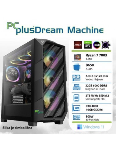 PC PCplus Dream Machine (145527) Ryzen 7 7700X 32GB 2TB NVMe SSD GeForce RTX 4080 16GB Windows 11 Home
