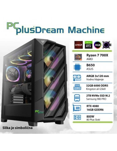 PC PCplus Dream Machine (145528) Ryzen 7 7700X 32GB 2TB NVMe SSD GeForce RTX 4080 16GB