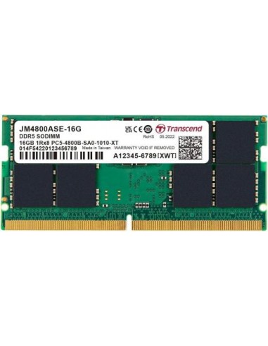 RAM SODIMM DDR5 16GB 4800MHz Transcend (JM4800ASE-16G)