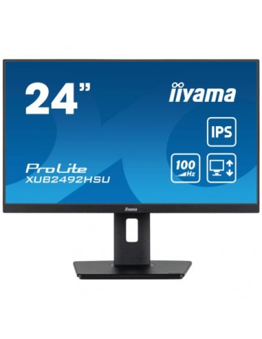 Monitor IIYAMA 24"/61cm XUB2492HSU-B6, HDMI/DP, 1920x1080@100Hz, 250 cd/m2, 1300:1, 0.4ms