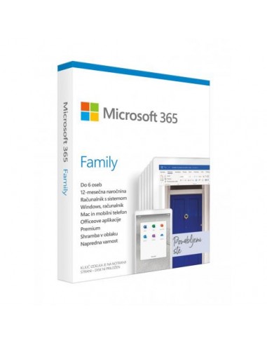 MS Microsoft 365 Family Mac/Win, enoletna naročnina (6GQ-01949) slo