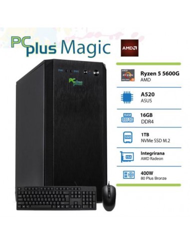 PC PCplus Magic (145592) Ryzen 5 5600G 16GB 1TB NVMe SSD