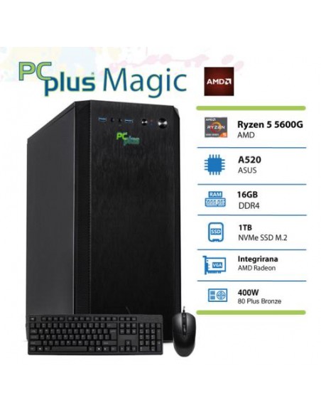 PC PCplus Magic (145592) Ryzen 5 5600G 16GB 1TB NVMe SSD