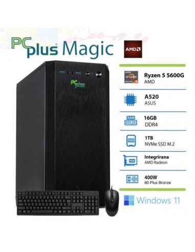 PC PCplus Magic (145594) Ryzen 5 5600G 16GB 1TB NVMe SSD Windows 11 Pro