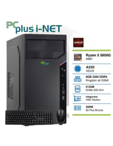 PC PCplus I-net (145595) Ryzen 5 5600G 8GB 512GB NVMe M.2 SSD