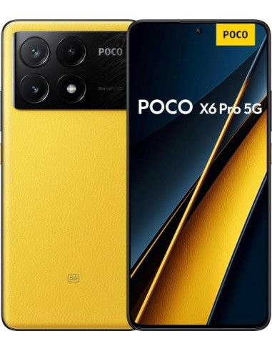 Telefon POCO X6 Pro 5G, 8/256GB, rumena, vegansko usnje