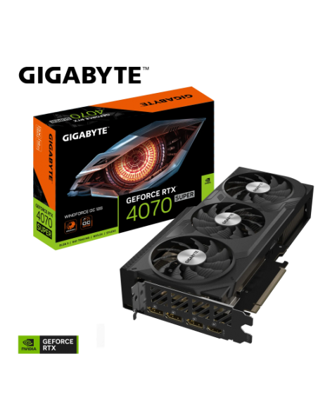 Grafična kartica Gigabyte RTX4070 SUPER WINDFORCE OC (GV-N407SWF3OC-12GD) 12GB GDDR6X