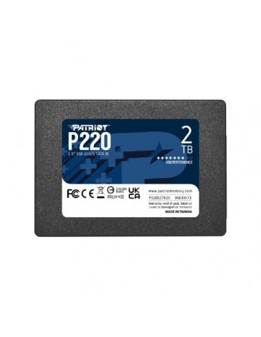 SSD Patriot P220 (P220S2TB25) 2.5" 2TB, 550/500 MB/s, SATA3