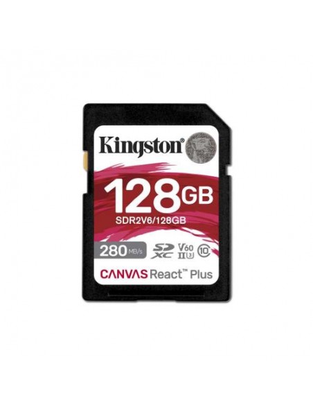 Spominska kartica SDXC 128GB Kingston Canvas React Plus (SDR2V6/128GB)