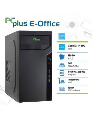 PC PCplus E-Office (145939) i3-14100 16GB 1TB NVMe SSD