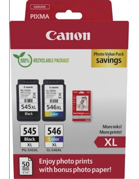 Canon komplet kartuš PG-545xl + CL-546xl + foto papir GP-501
