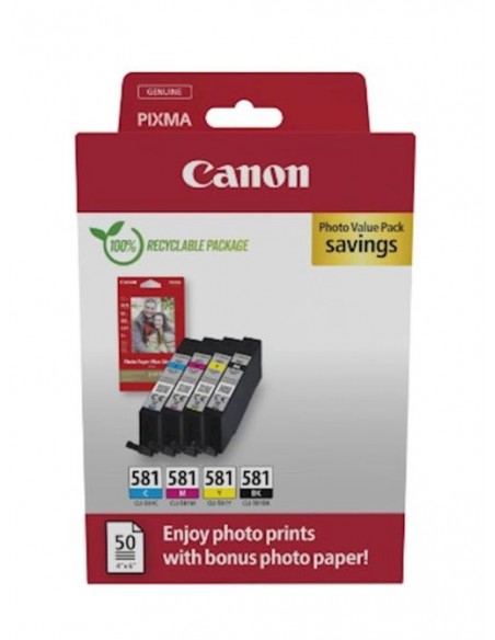 Canon komplet kartuš CLI-581 C+M+Y+Bk + PP-201