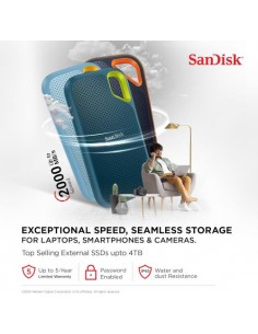 Zunanji SSD SanDisk Extreme Portable 1TB (SDSSDE61-1T00-G25B)