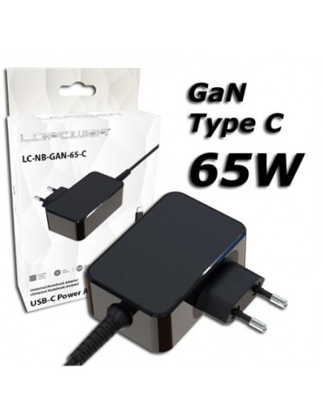 Napajalni adapter LC-Power 65W (LC-NB-GAN-65-C)