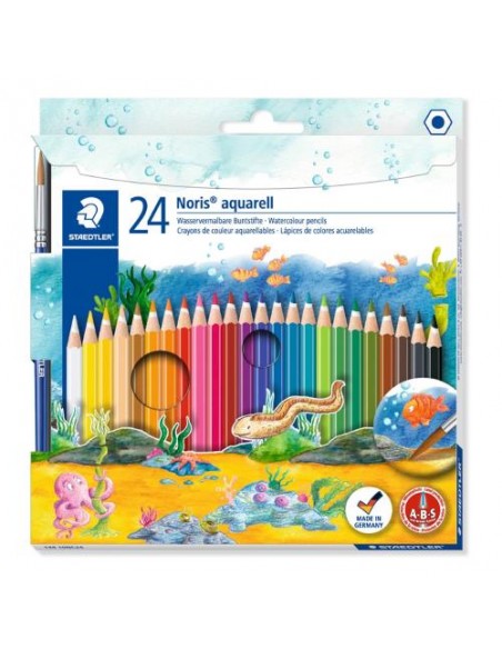 Barvice Staedtler akvarel, 24/1 + čopič