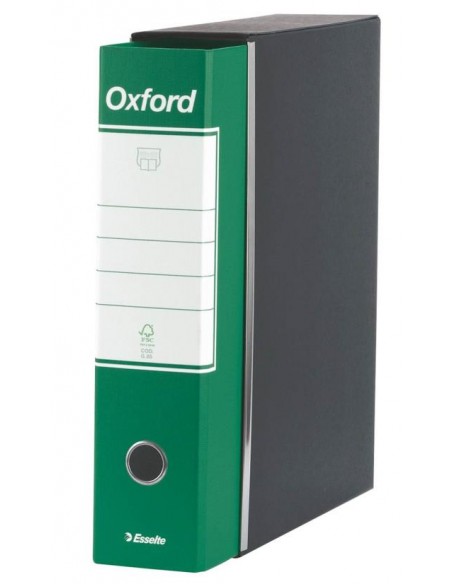 Registrator Esselte Oxford A4 80mm z ovojem, zelen