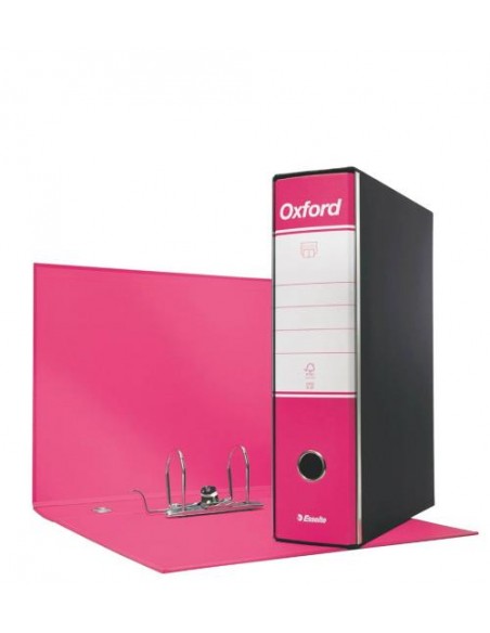 Registrator Esselte Oxford A4 80mm z ovojem, roza
