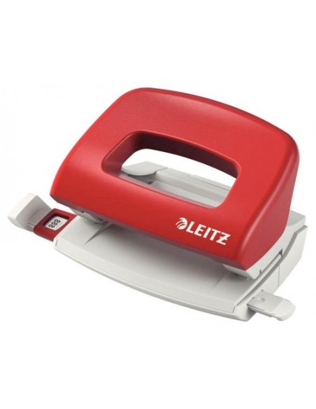 Luknjač Leitz, do 10 listov, rdeč