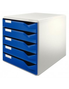 Predalnik Leitz, 5 predalov, moder