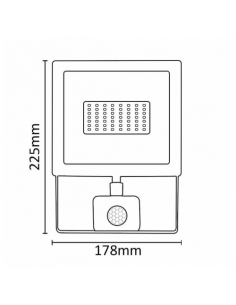 LED reflektor Asalite ASAL0298, 50W, 4500K, Slim, senzor