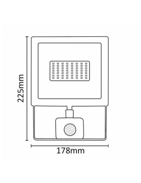 LED reflektor Asalite ASAL0298, 50W, 4500K, Slim, senzor