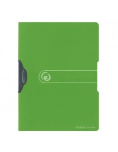 Mapa clip Herlitz A4, mat zelena
