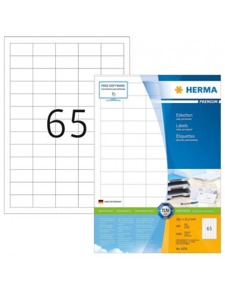 Etikete Herma Superprint Premium, 38.1x21.2 mm