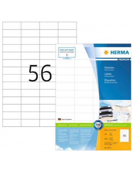 Etikete Herma Superprint Premium, 52.5x21.2 mm