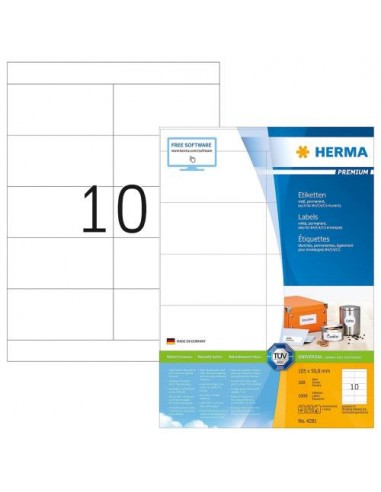 Etikete Herma Superprint Premium, 105x50.8 mm