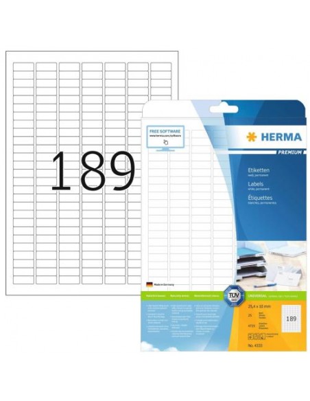 Etikete Herma Superprint Premium, 25.4x10 mm