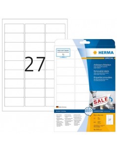 Etikete Herma Superprint Removables, 63.5x29.6 mm