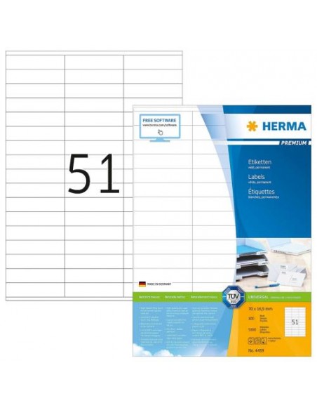 Etikete Herma Superprint Premium, 70x16.9 mm