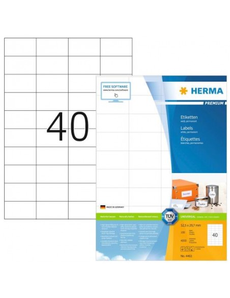 Etikete Herma Superprint Premium, 52.5x29.7 mm