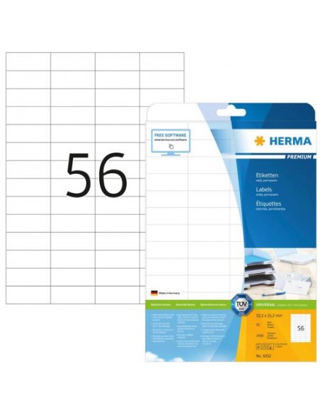 Etikete Herma Superprint Removables, 52.5x21.2 mm