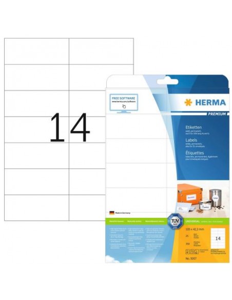 Etikete Herma Superprint Premium, 105x42.3 mm