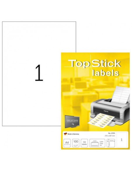 Etikete Herma TopStick, 210x297 mm