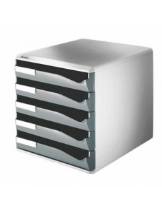 Predalnik Leitz, 5 predalov, temno siv