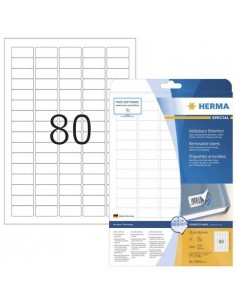 Etikete Herma Superprint Removables, 35.6x16.9 mm