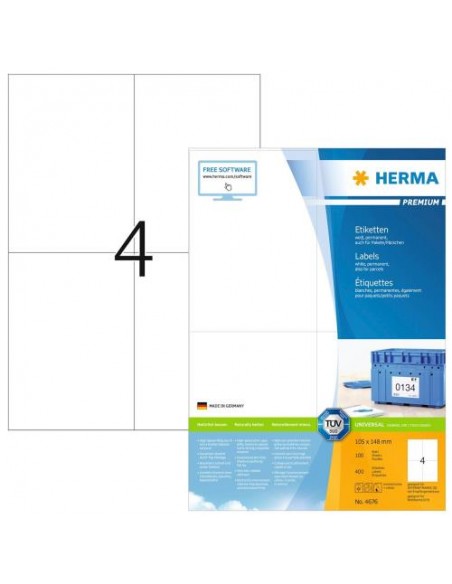 Etikete Herma Superprint Premium, 105x148 mm