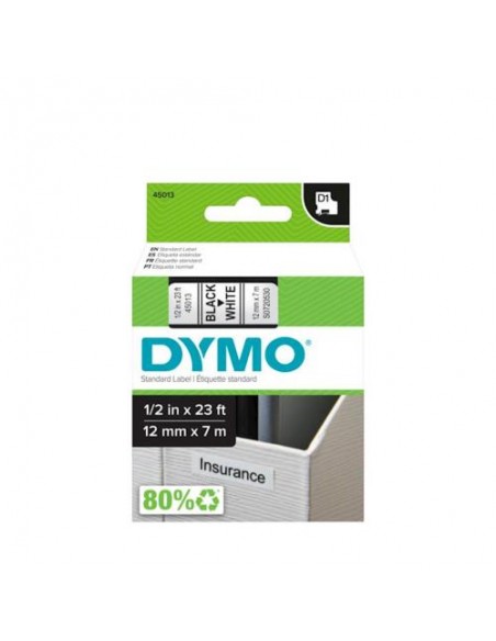 Dymo D1 trak SO720530 12mm, črna na beli