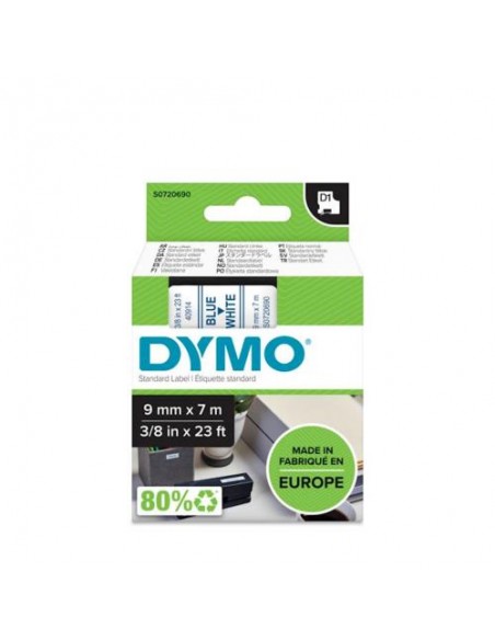Dymo D1 trak SO720690 9mm, modra na beli