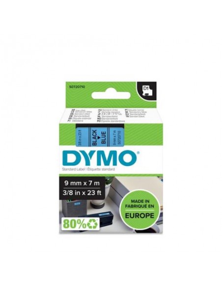 Dymo D1 trak SO720710 9mm, črna na modri