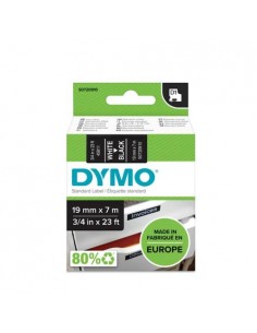 Dymo D1 trak SO720910 19mm, bela na črni