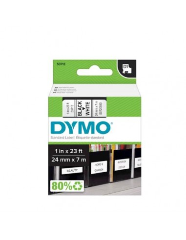 Dymo D1 trak SO720930 24mm, črna na beli