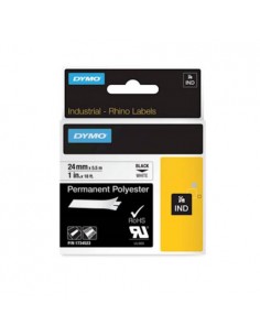 Dymo RHINO IND trak 24mm, črna na beli