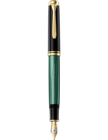 Nalivno pero Pelikan Souverän M800, črno-zelen, F konica